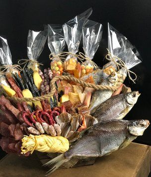 Композиція з рибою в дерев`яній коробочці 34591 фото